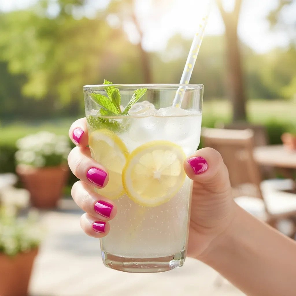 Uñas press on fucsia puestas en mano — Klaia Beauty