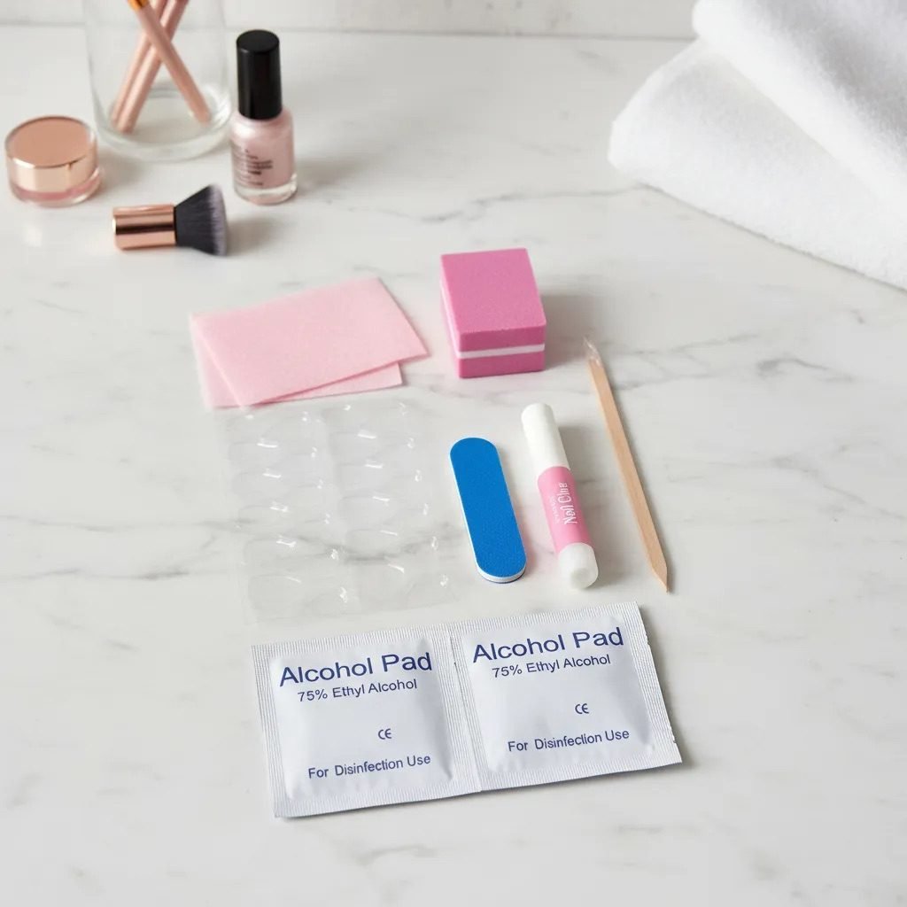 Kit de Aplicación Klaia Beauty — pegamento, tabs, lima y palito de naranjo